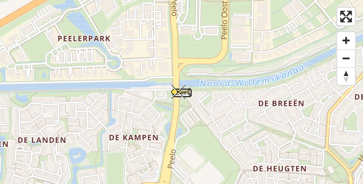 Routekaart van de vlucht: Traumahelikopter naar Assen