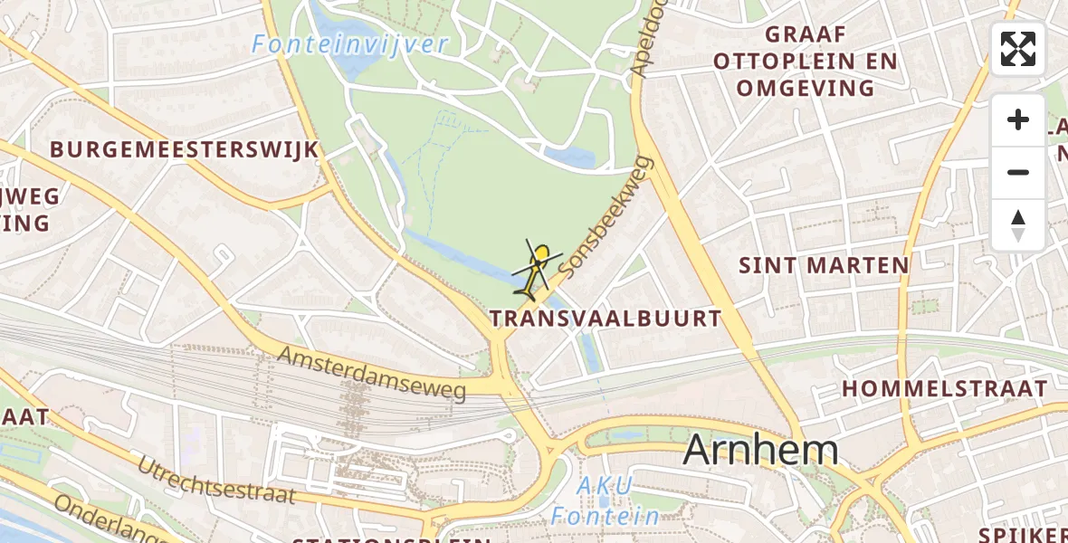 Routekaart van de vlucht: Lifeliner 3 naar Arnhem