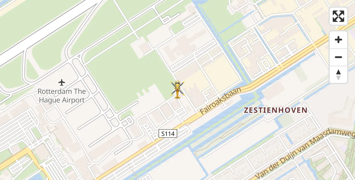 Vluchtroute Traumahelikopter Rotterdam The Hague Airport - Rotterdam The Hague Airport, 22 november 2023, 12:58