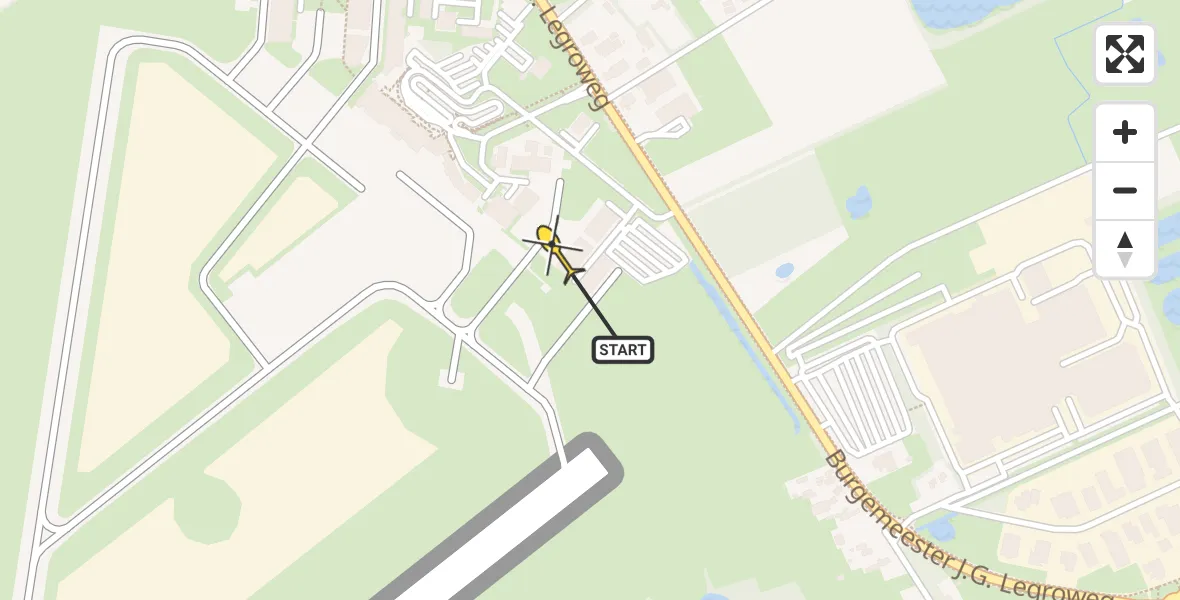 Routekaart van de vlucht: Lifeliner 4 naar Groningen Airport Eelde