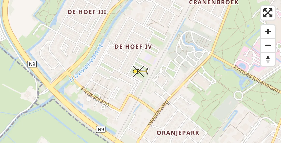 Routekaart van de vlucht: Traumahelikopter naar Alkmaar