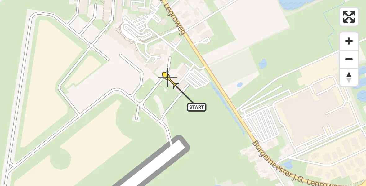 Routekaart van de vlucht: Lifeliner 4 naar Groningen Airport Eelde