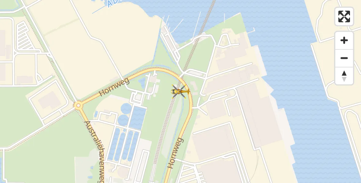 Vluchtroute Traumahelikopter Amsterdam Heliport - Amsterdam Heliport, 23 november 2023, 13:16