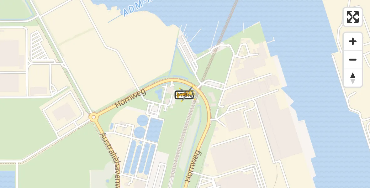 Vluchtroute Traumahelikopter Amsterdam Heliport - Amsterdam Heliport, 23 november 2023, 17:03