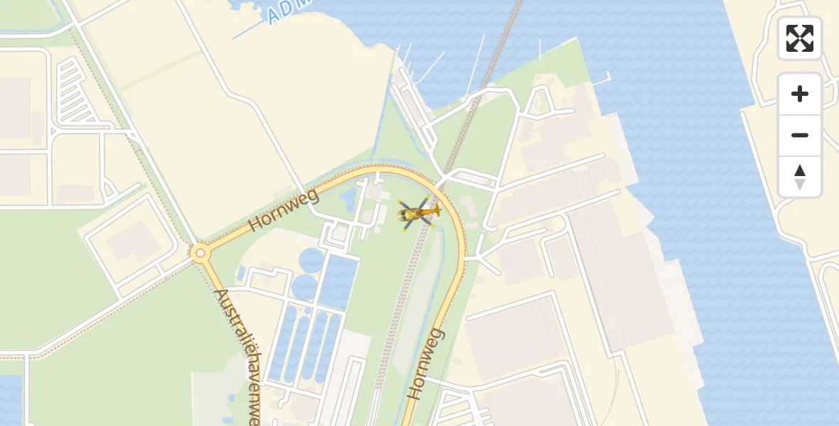 Vluchtroute Traumahelikopter Amsterdam Heliport - Amsterdam Heliport, 23 november 2023, 17:24