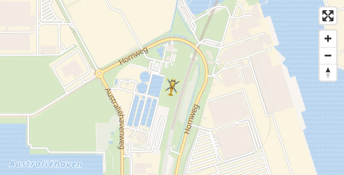 Vluchtroute Traumahelikopter Amsterdam Heliport - Amsterdam Heliport, 23 november 2023, 20:18