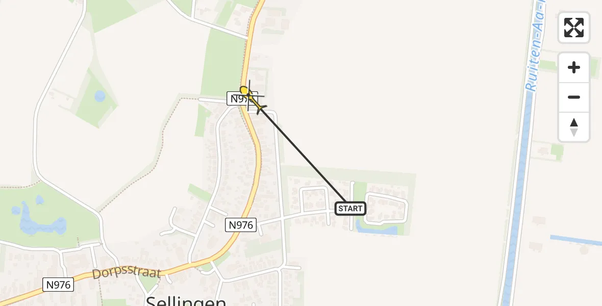 Routekaart van de vlucht: Lifeliner 4 naar Sellingen
