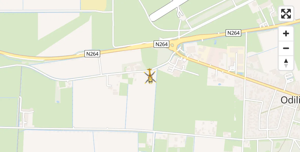 Vluchtroute Traumahelikopter Vliegbasis Volkel - Vliegbasis Volkel, 24 november 2023, 07:36
