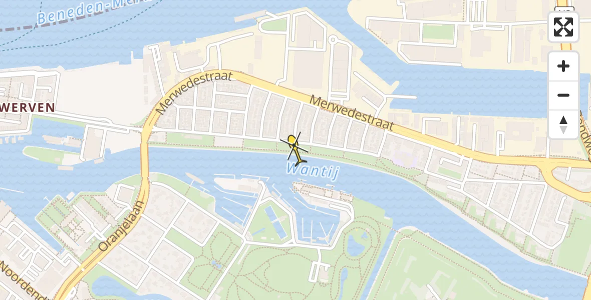 Routekaart van de vlucht: Lifeliner 2 naar Dordrecht