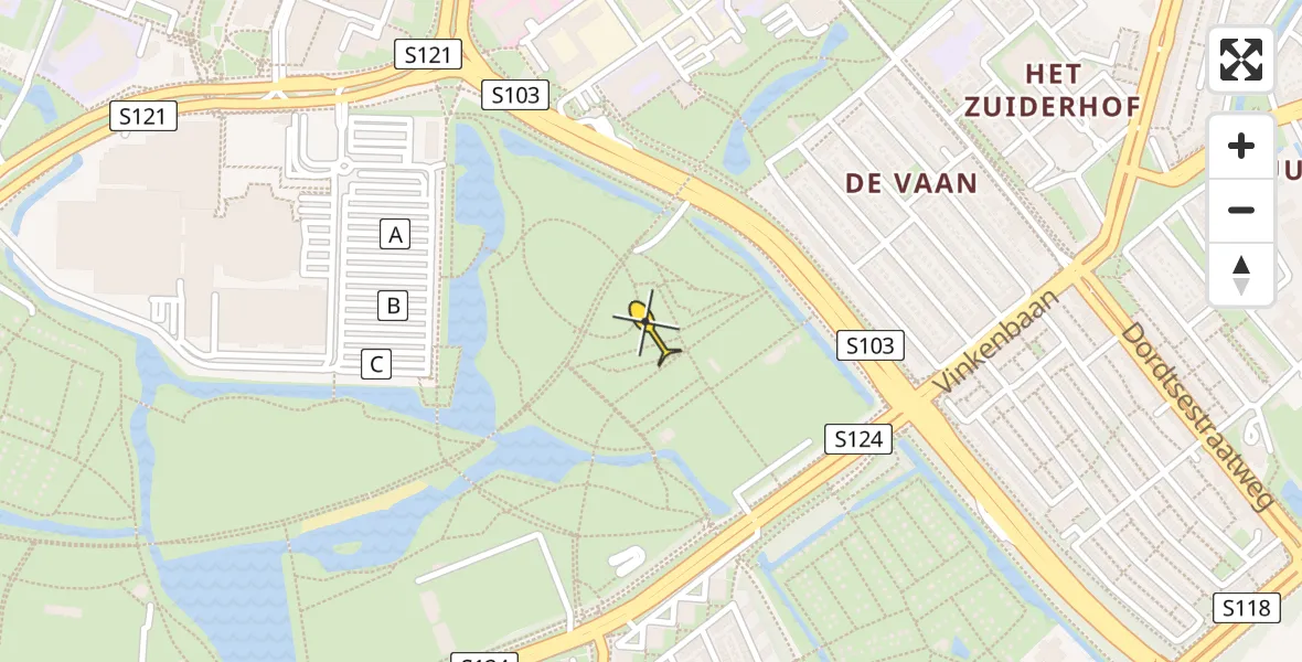 Routekaart van de vlucht: Lifeliner 2 naar Rotterdam