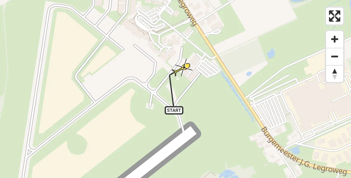 Routekaart van de vlucht: Lifeliner 4 naar Groningen Airport Eelde