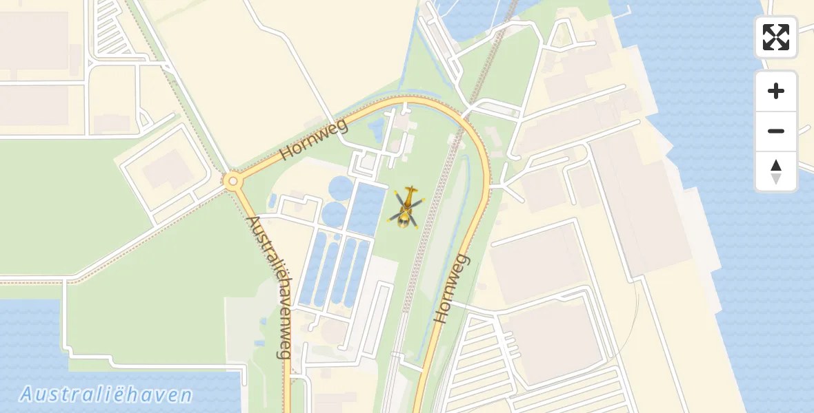 Vluchtroute Traumahelikopter Amsterdam Heliport - Amsterdam Heliport, 26 november 2023, 18:45