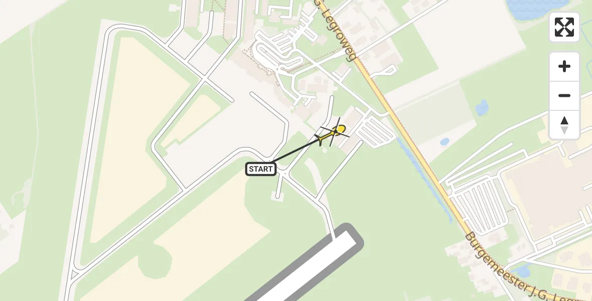 Routekaart van de vlucht: Lifeliner 4 naar Groningen Airport Eelde