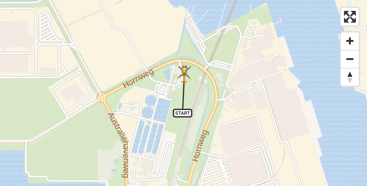 Vluchtroute Traumahelikopter Amsterdam Heliport - Amsterdam Heliport, 28 november 2023, 03:11