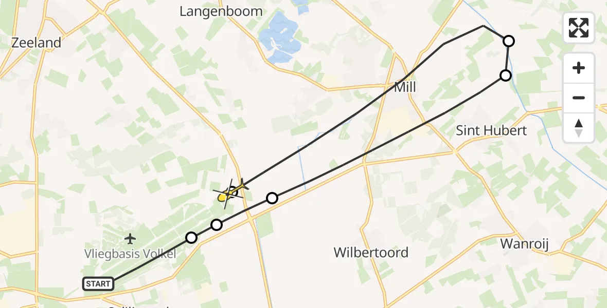 Routekaart van de vlucht: Lifeliner 3 naar Odiliapeel