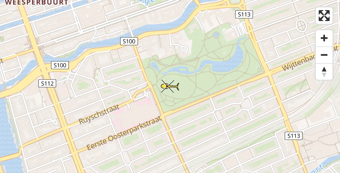 Routekaart van de vlucht: Lifeliner 1 naar Amsterdam