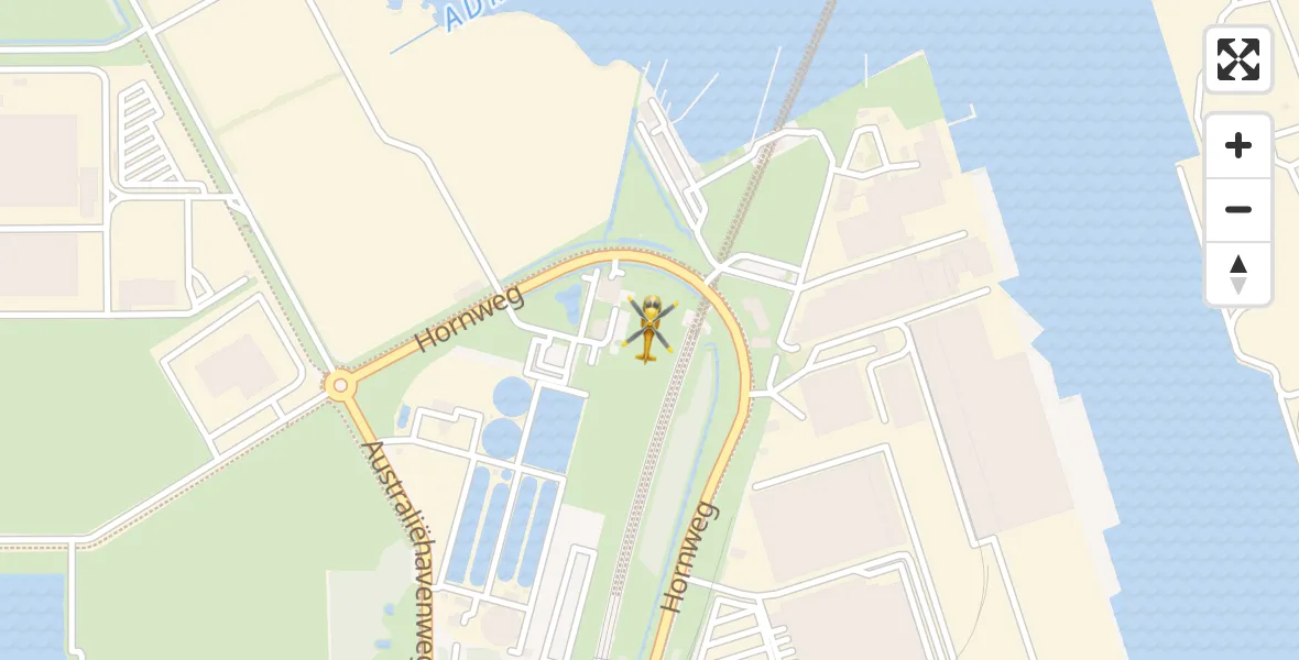 Vluchtroute Traumahelikopter Amsterdam Heliport - Amsterdam Heliport, 28 november 2023, 11:26