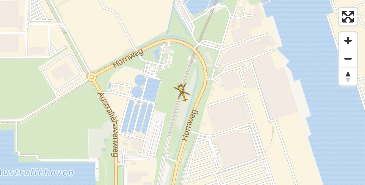 Vluchtroute Traumahelikopter Amsterdam Heliport - Amsterdam Heliport, 28 november 2023, 14:13