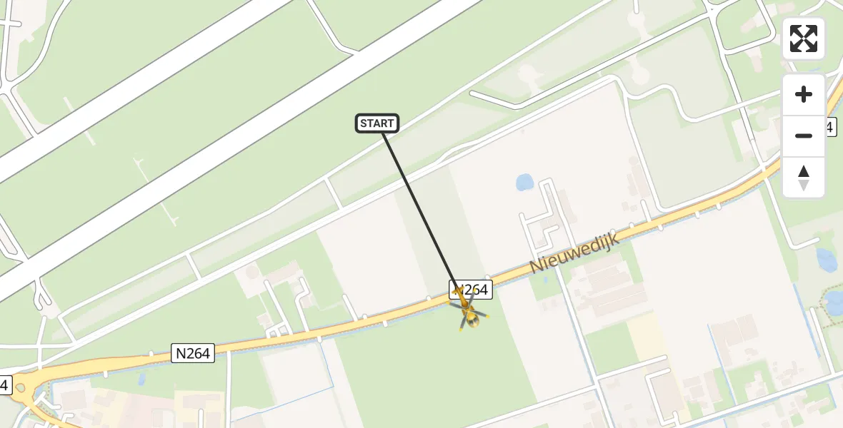 Vluchtroute Traumahelikopter Vliegbasis Volkel - Vliegbasis Volkel, 28 november 2023, 17:34