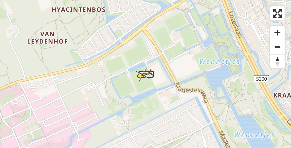 Routekaart van de vlucht: Lifeliner 2 naar Den Haag