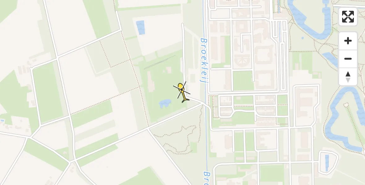 Routekaart van de vlucht: Politiehelikopter naar Vught