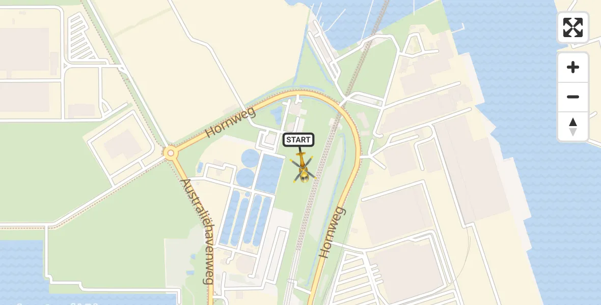 Vluchtroute Traumahelikopter Amsterdam Heliport - Amsterdam Heliport, 29 november 2023, 10:57