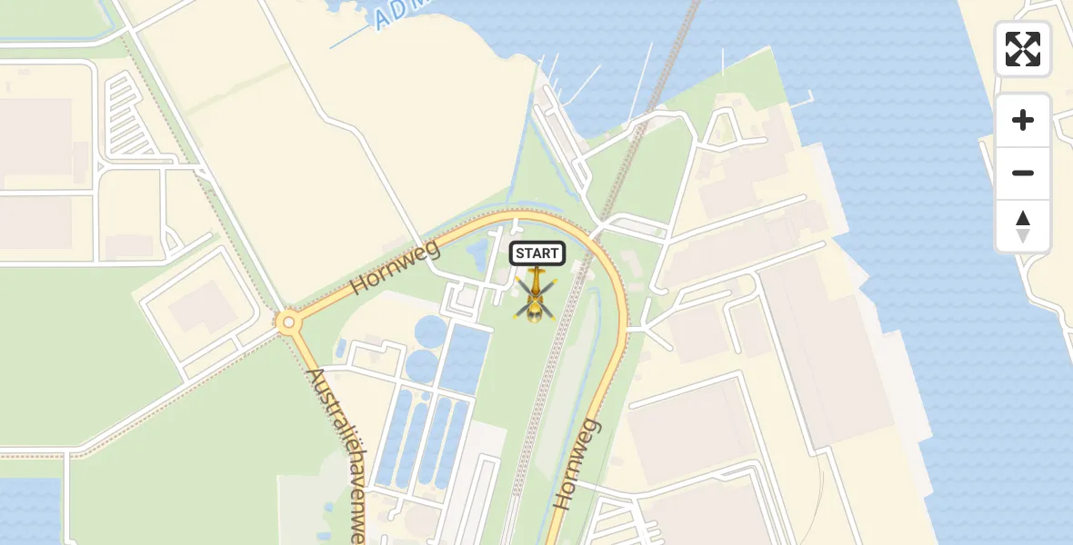 Vluchtroute Traumahelikopter Amsterdam Heliport - Amsterdam Heliport, 29 november 2023, 11:06