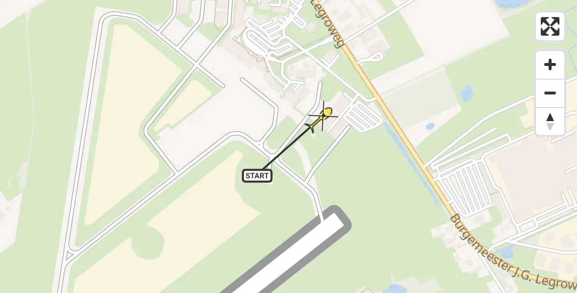 Routekaart van de vlucht: Lifeliner 4 naar Groningen Airport Eelde