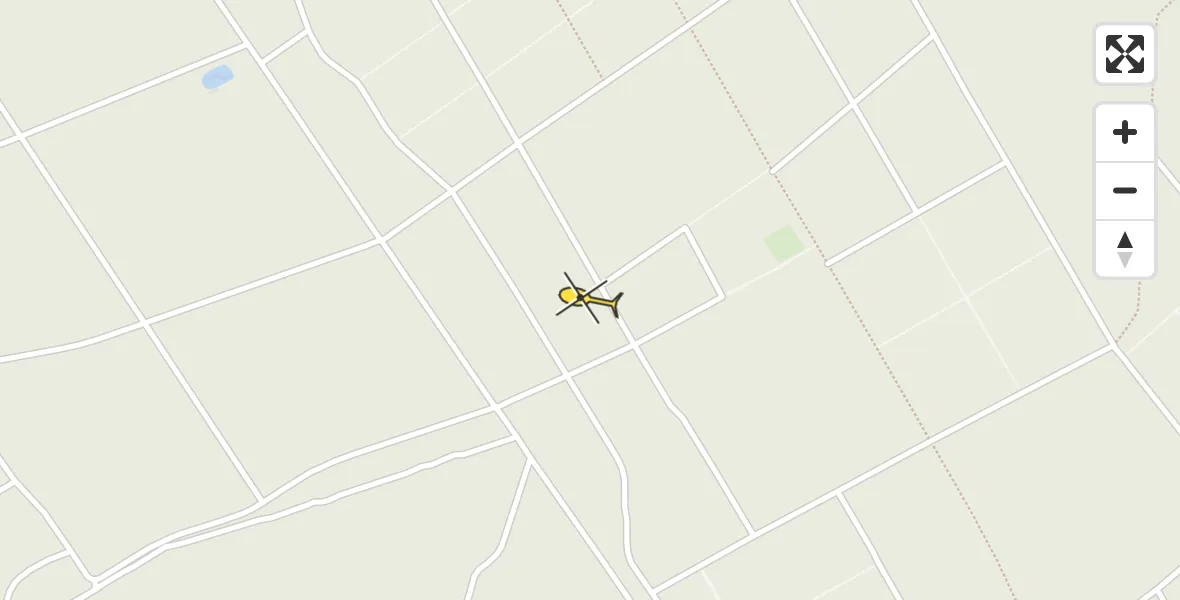Routekaart van de vlucht: Politiehelikopter naar Vierhouten