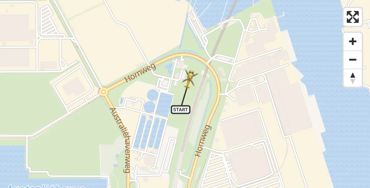 Vluchtroute Traumahelikopter Amsterdam Heliport - Amsterdam Heliport, 30 november 2023, 10:11