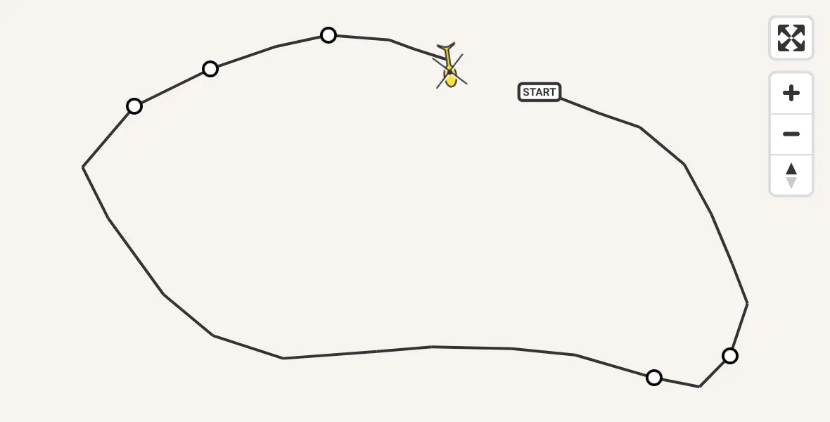 Routekaart van de vlucht: Traumahelikopter naar Sankt Augustin