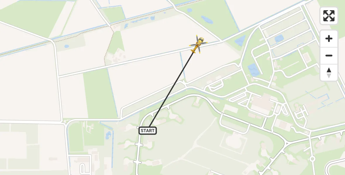 Vluchtroute Traumahelikopter Vliegbasis Volkel - Vliegbasis Volkel, 01 december 2023, 13:05