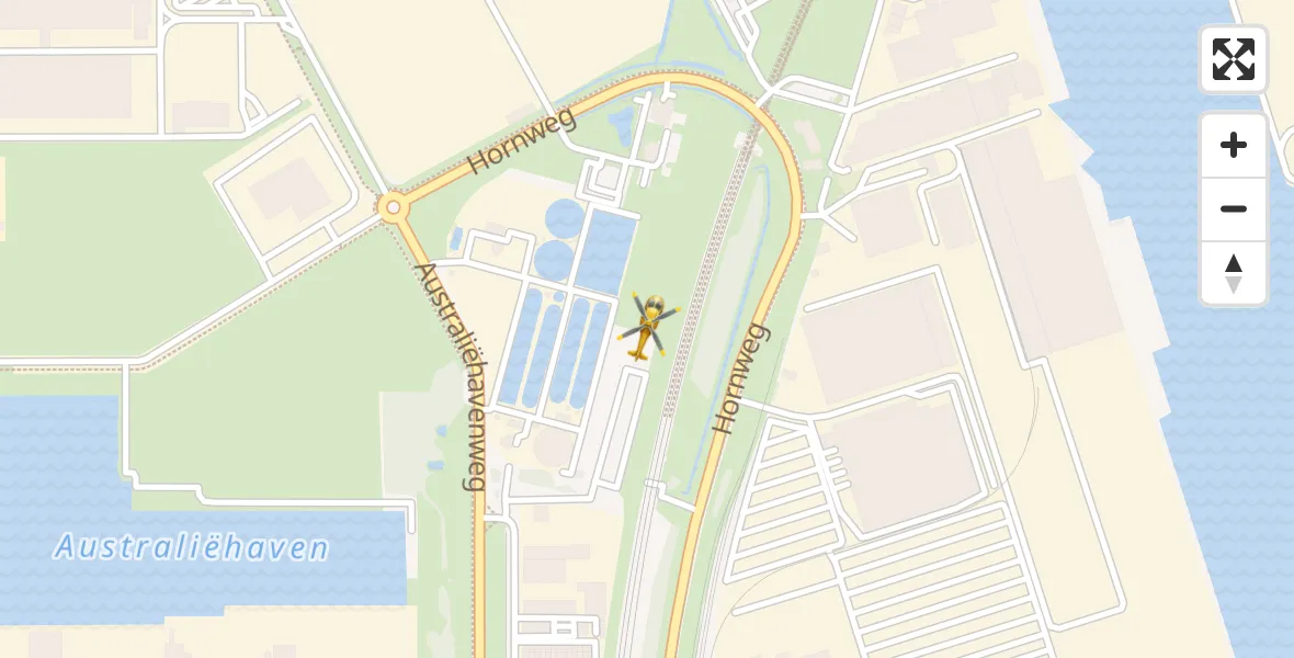 Vluchtroute Traumahelikopter Amsterdam Heliport - Amsterdam Heliport, 01 december 2023, 16:06