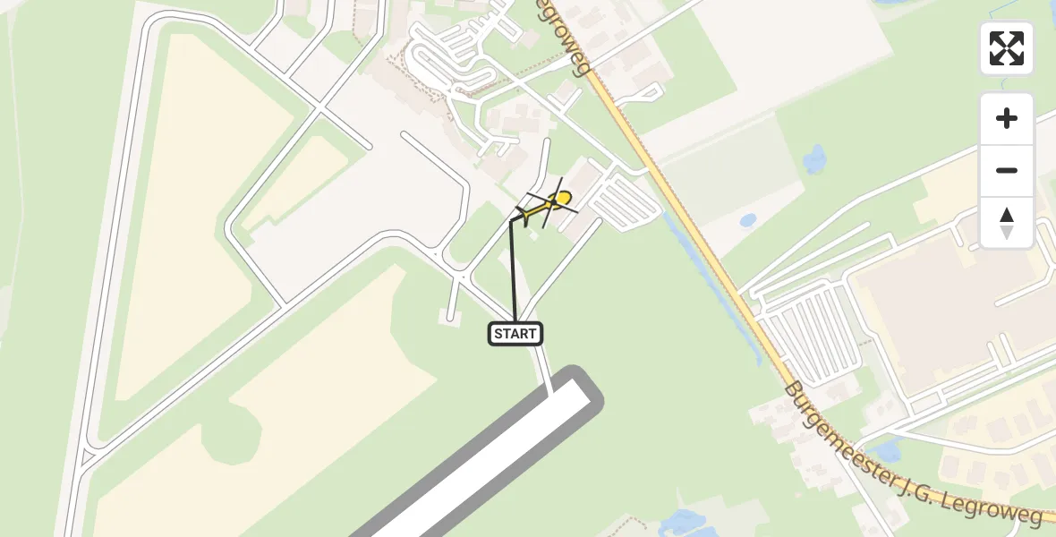 Routekaart van de vlucht: Lifeliner 4 naar Groningen Airport Eelde