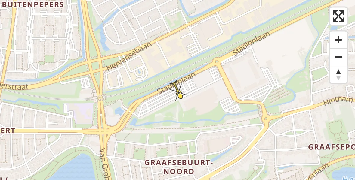 Routekaart van de vlucht: Traumahelikopter naar 's-Hertogenbosch
