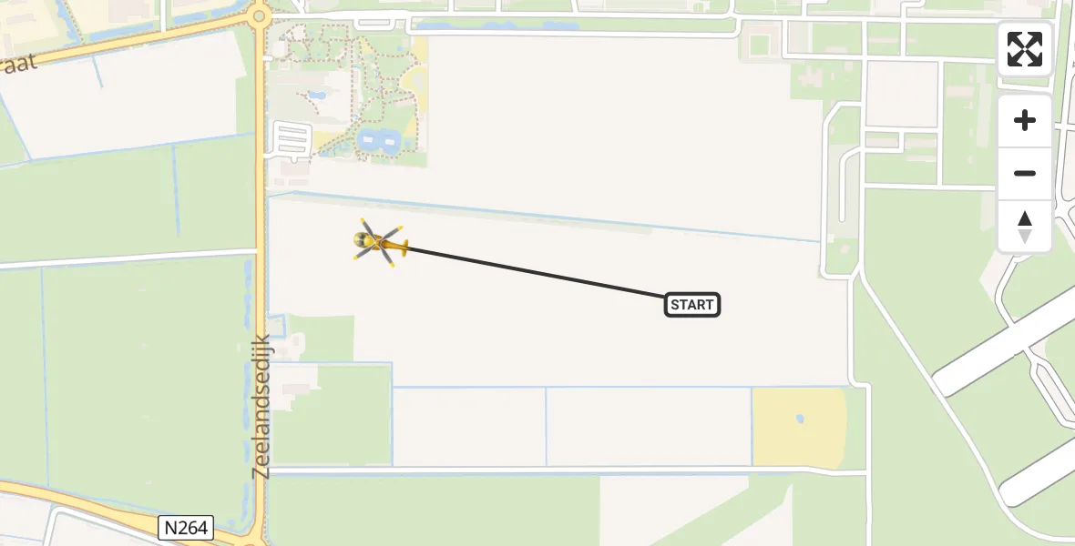 Vluchtroute Traumahelikopter Vliegbasis Volkel - Vliegbasis Volkel, 02 december 2023, 09:37