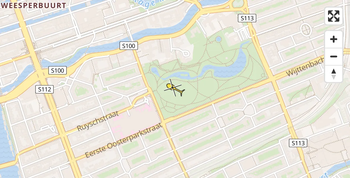 Routekaart van de vlucht: Lifeliner 1 naar Amsterdam