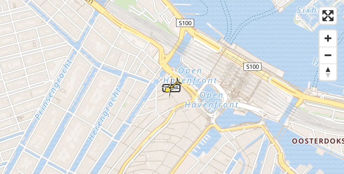 Vluchtroute Politiehelikopter van Amsterdam naar Amsterdam