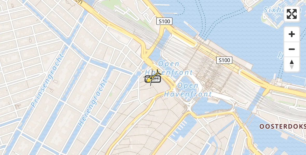 Vluchtroute Politiehelikopter van Amsterdam naar Amsterdam