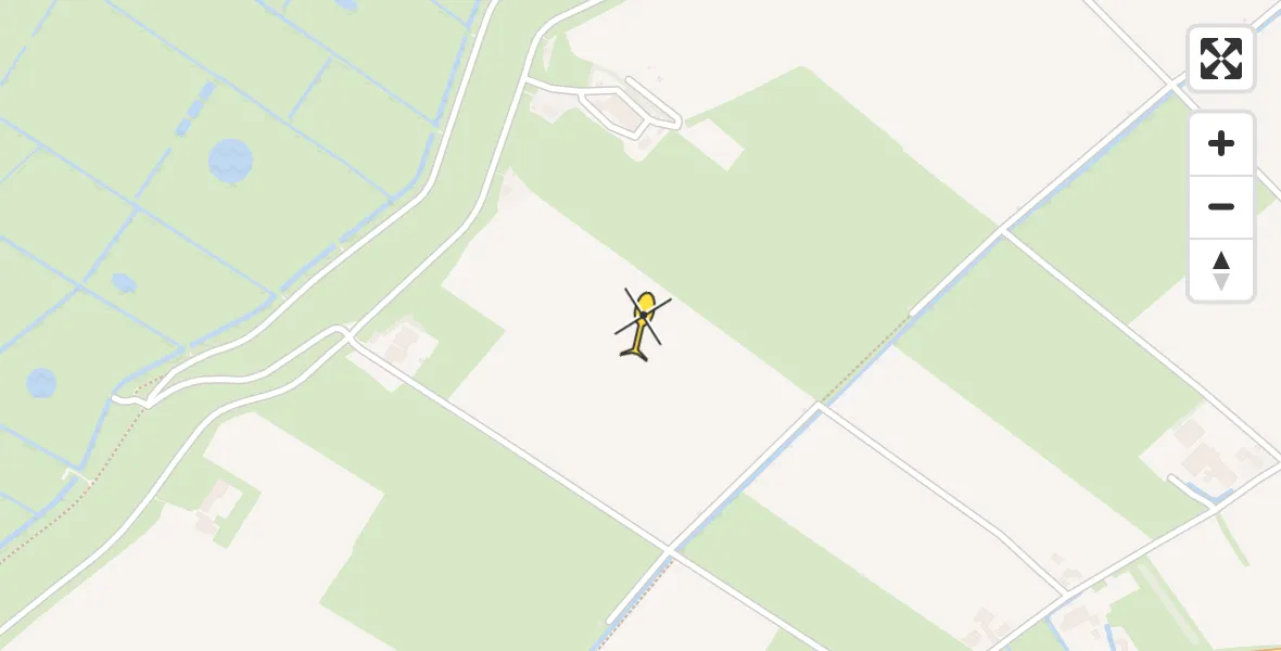 Routekaart van de vlucht: Ambulancehelikopter naar Marrum