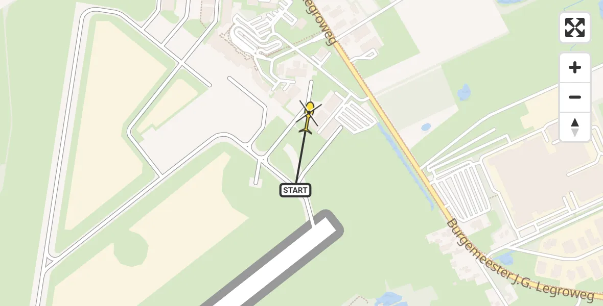 Routekaart van de vlucht: Lifeliner 4 naar Groningen Airport Eelde