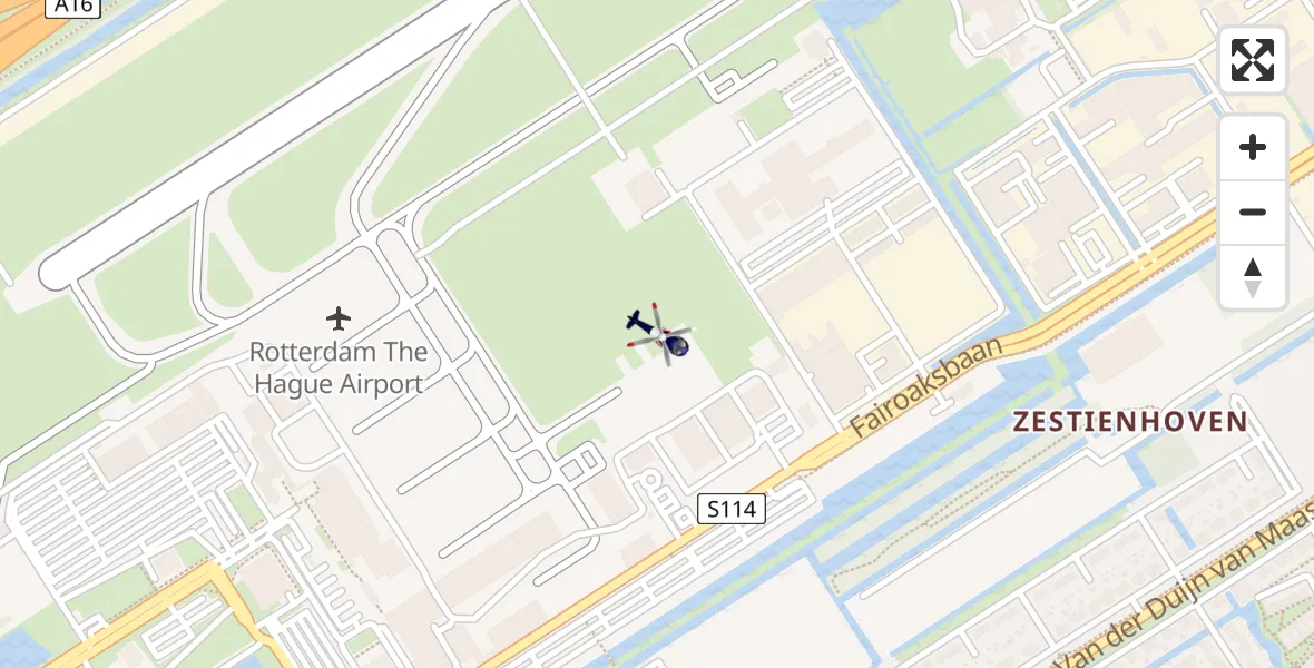 Vluchtroute Politiehelikopter Rotterdam The Hague Airport - Rotterdam The Hague Airport, 03 december 2023, 15:11