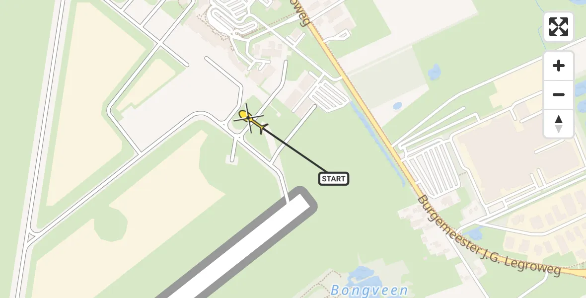 Routekaart van de vlucht: Lifeliner 4 naar Groningen Airport Eelde