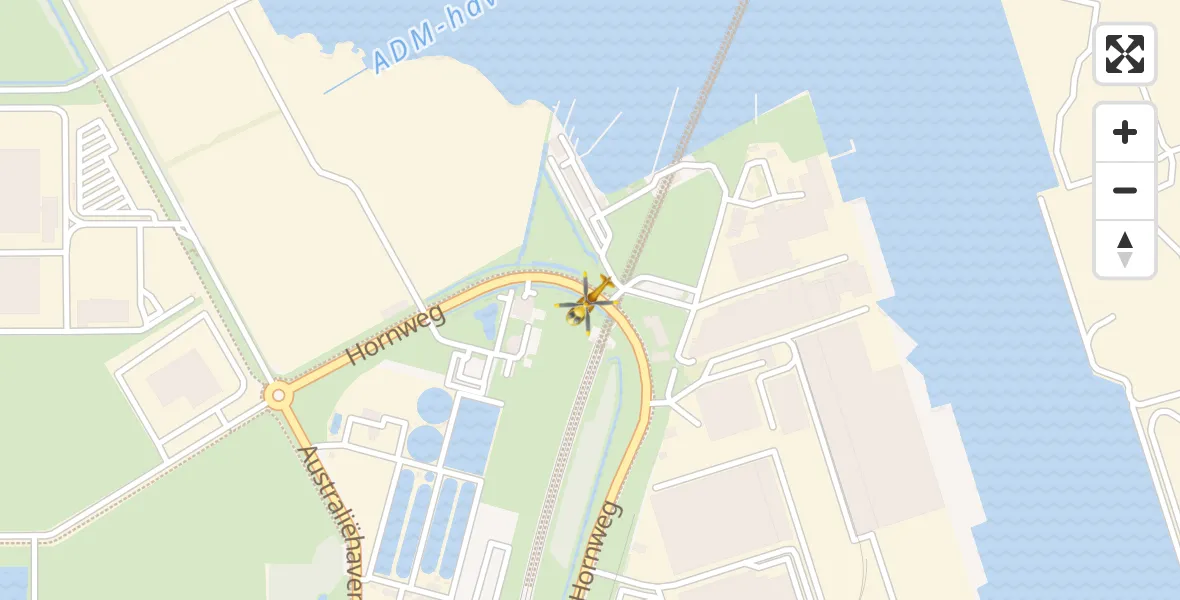 Vluchtroute Traumahelikopter Amsterdam Heliport - Amsterdam Heliport, 04 december 2023, 12:58