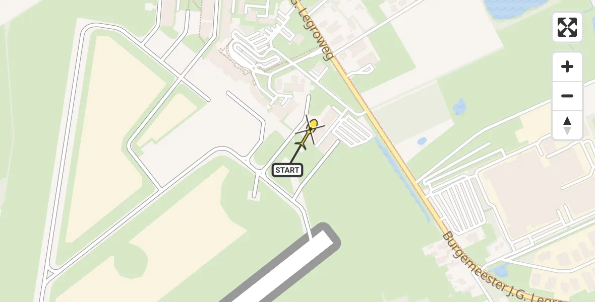 Routekaart van de vlucht: Lifeliner 4 naar Groningen Airport Eelde