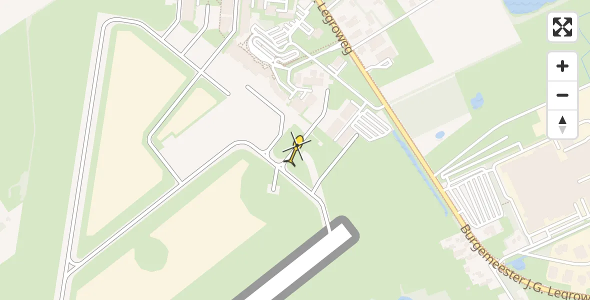 Routekaart van de vlucht: Lifeliner 4 naar Groningen Airport Eelde