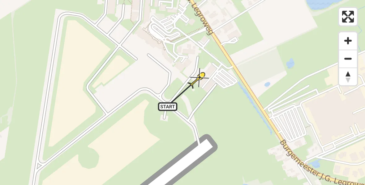 Routekaart van de vlucht: Lifeliner 4 naar Groningen Airport Eelde