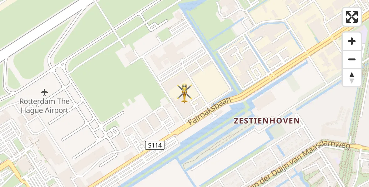 Vluchtroute Traumahelikopter Rotterdam The Hague Airport - Rotterdam The Hague Airport, 05 december 2023, 17:52
