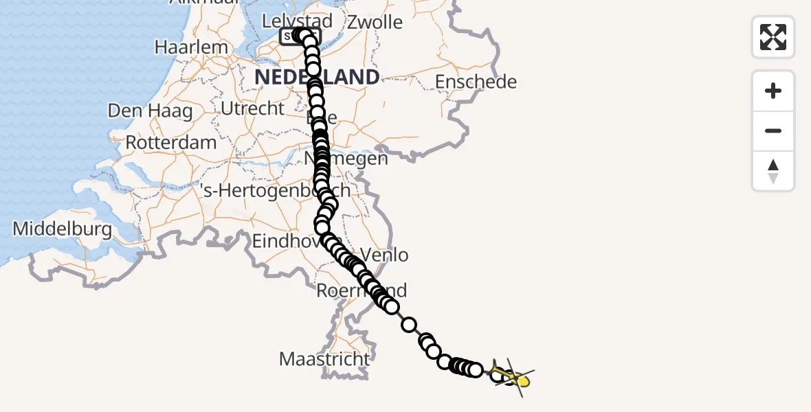 Routekaart van de vlucht: Traumaheli naar Sankt Augustin