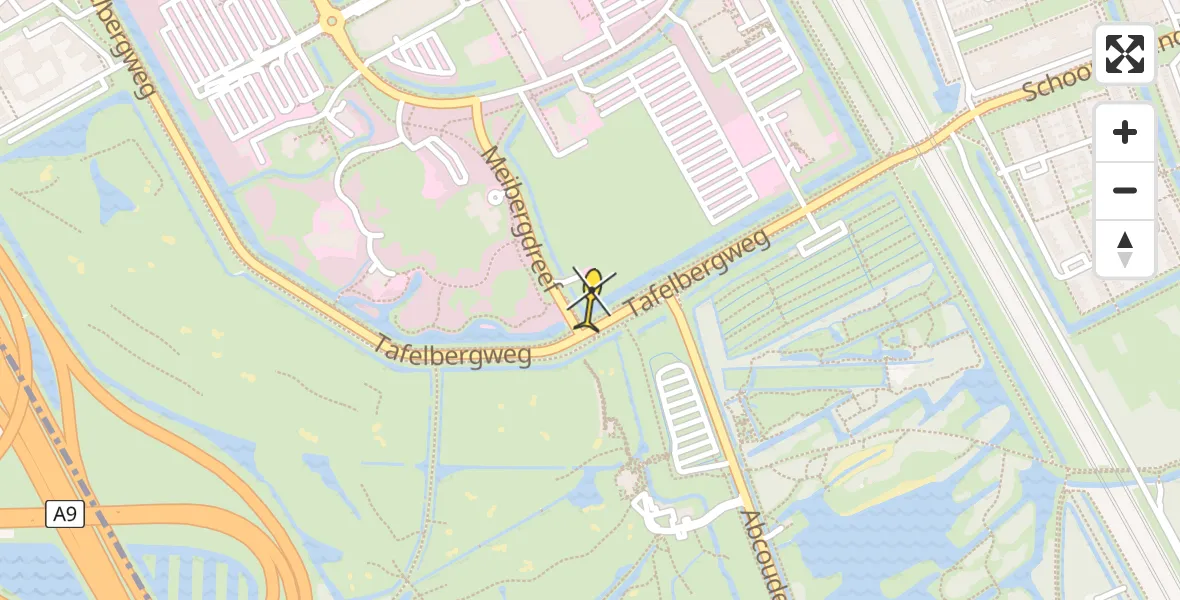 Routekaart van de vlucht: Lifeliner 1 naar Academisch Medisch Centrum (AMC)